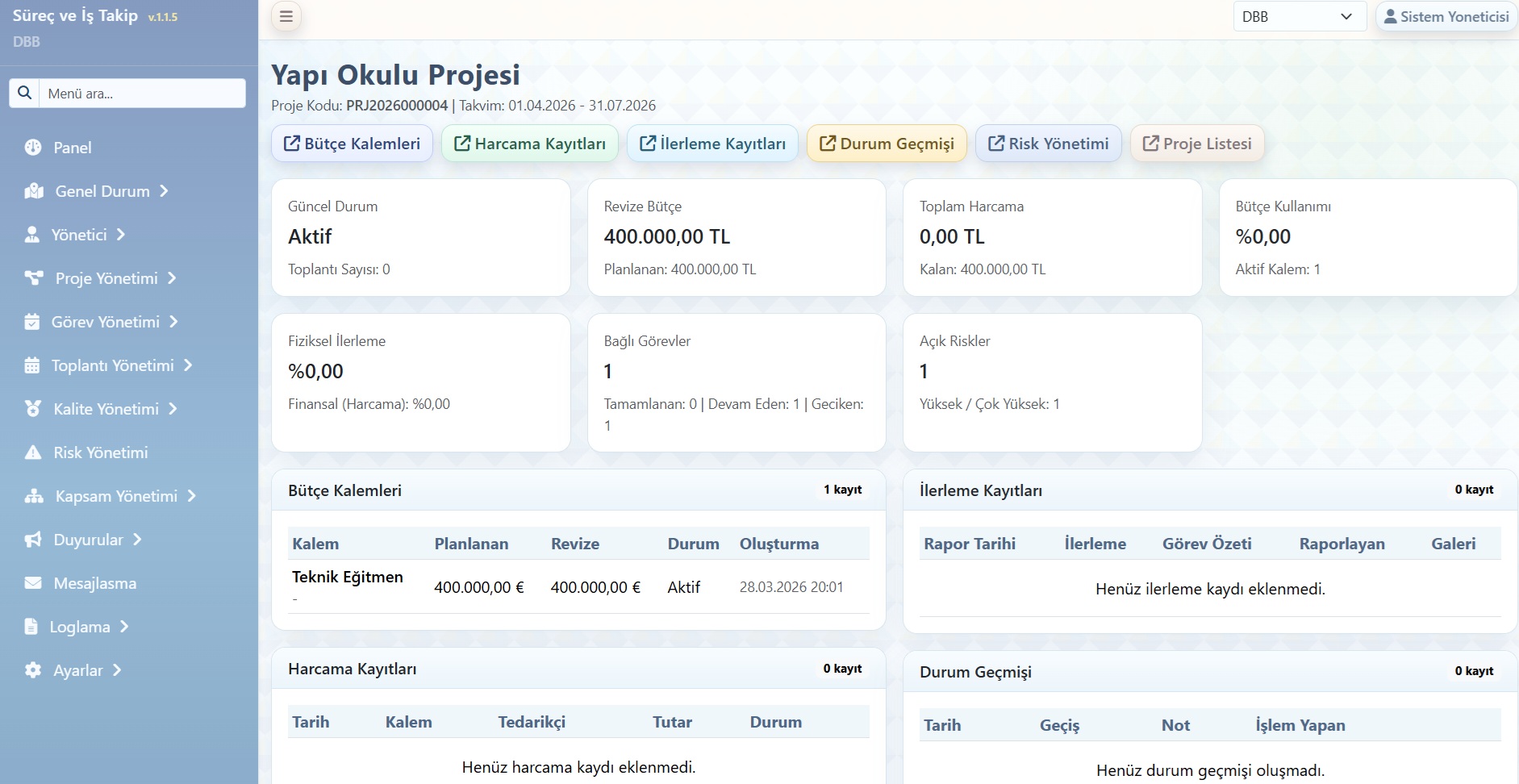Süreç Yönetim Sistemi
